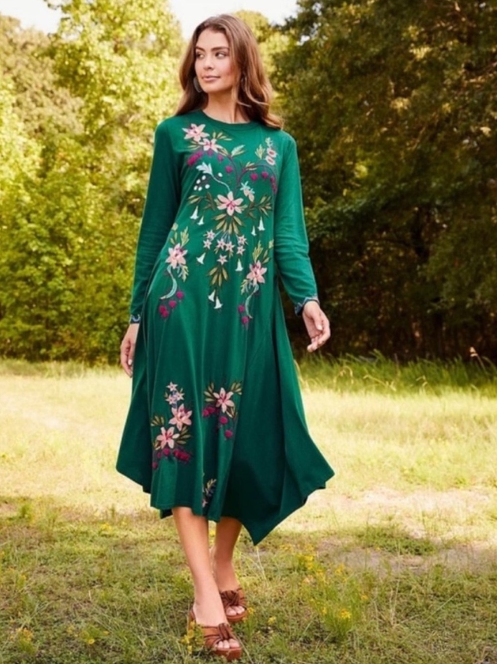 NWT Johnny Was Handkerchief Knit Midi Dress